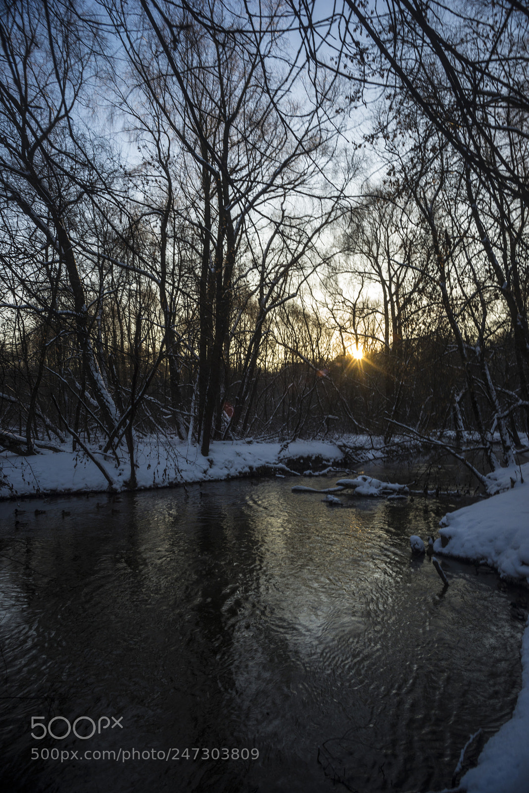 Nikon D610 sample photo. Cold river in winter photography