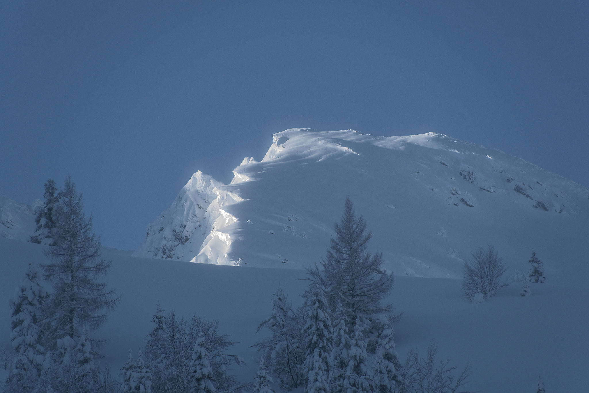Nikon D500 sample photo. Mountain snow photography