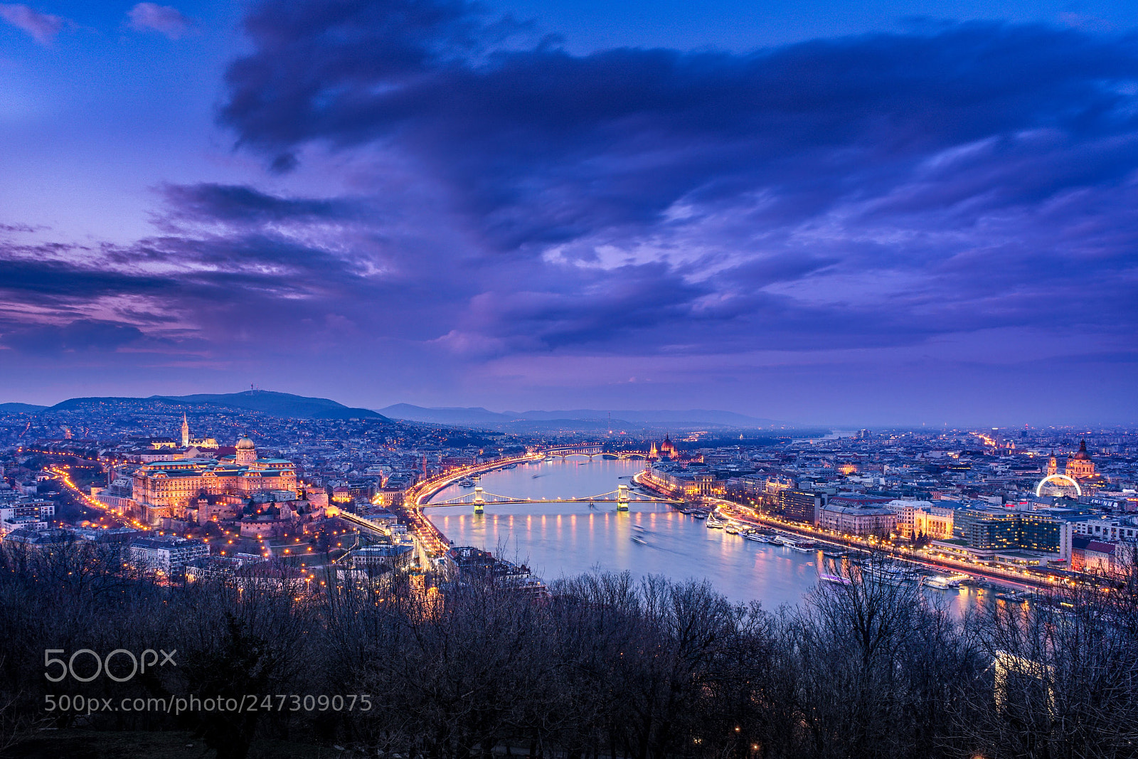 Sony a7 II sample photo. City lights of budapest photography