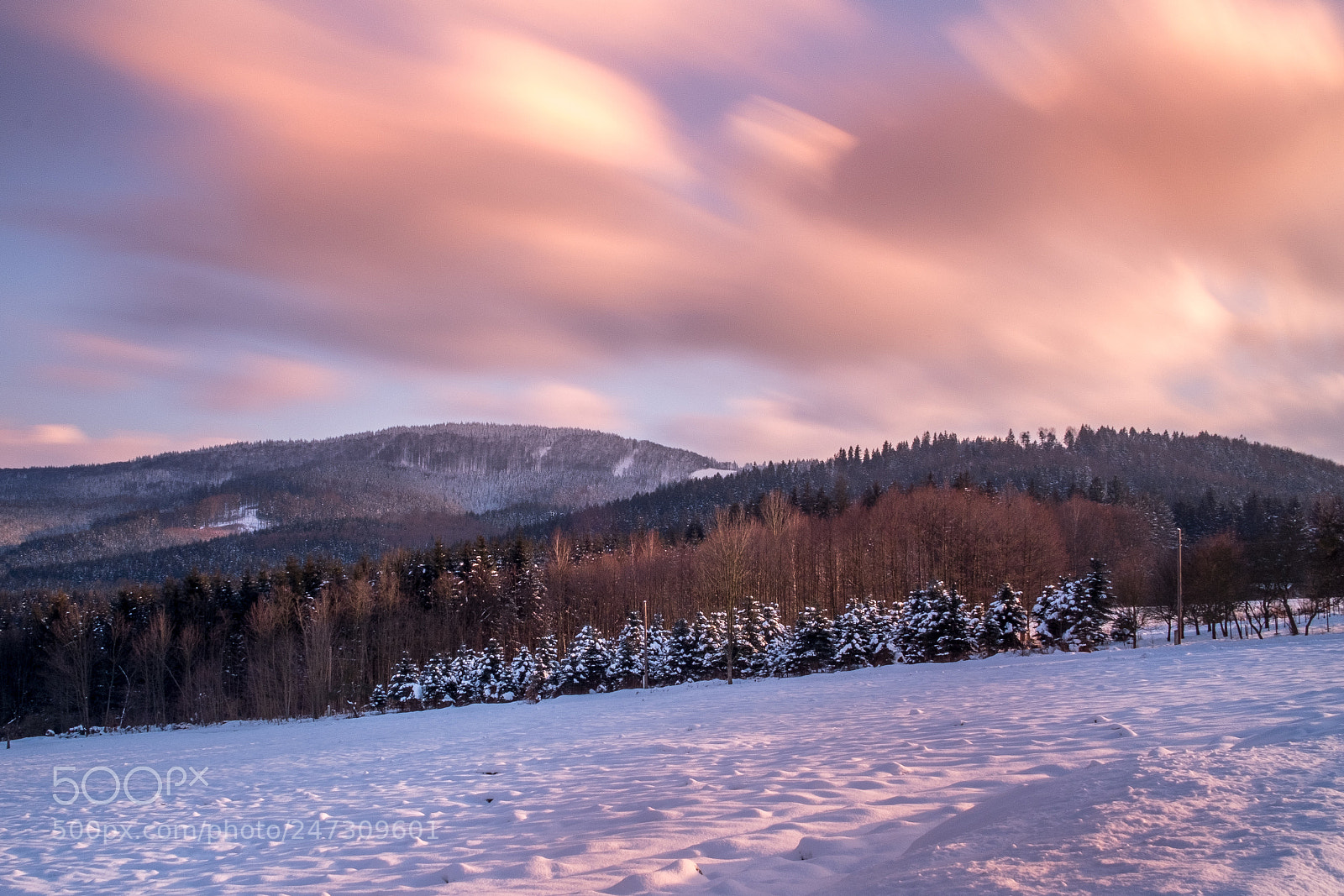 Fujifilm X-T2 sample photo. Winter sunset photography