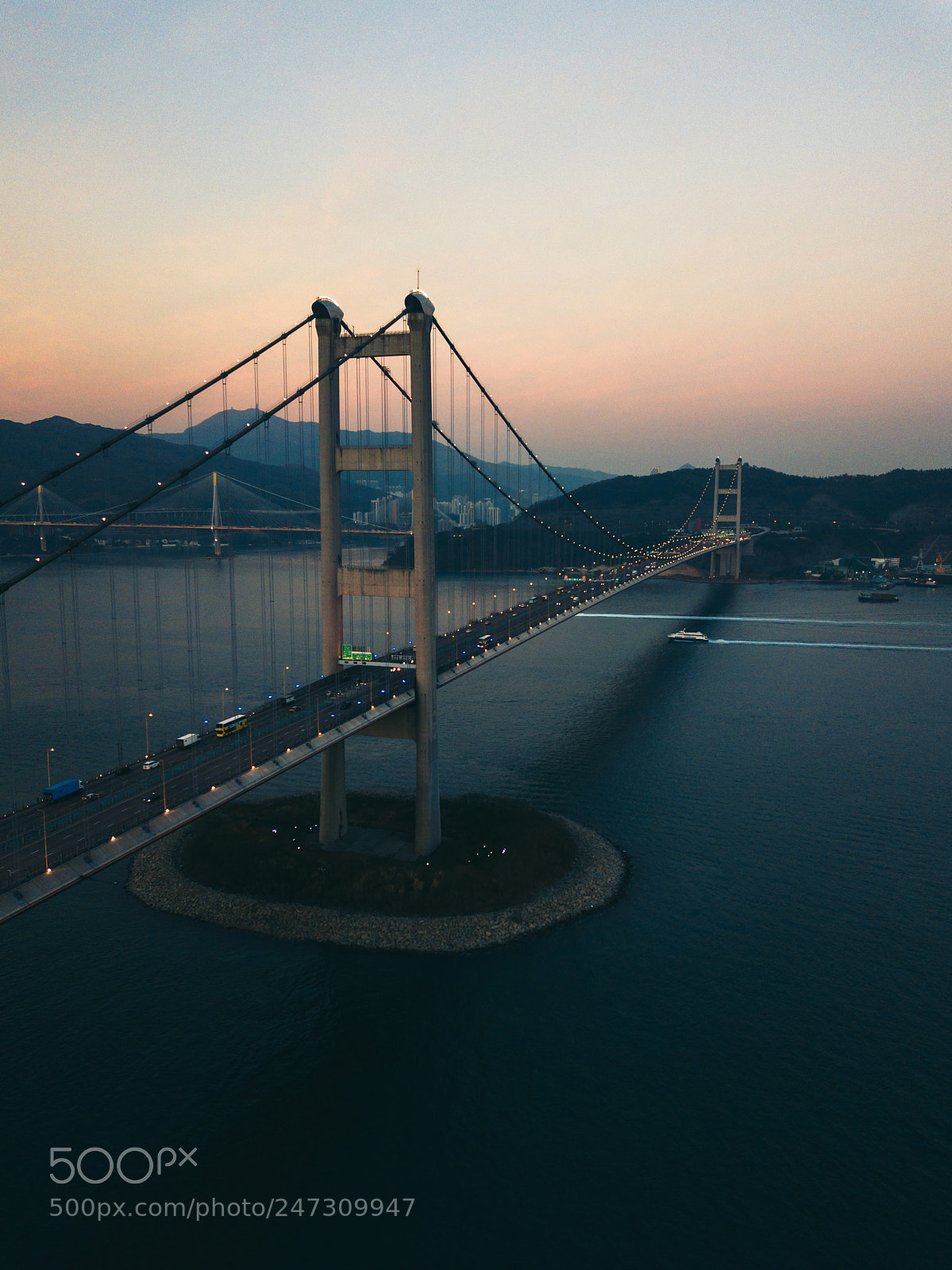 DJI FC220 sample photo. Hong kong sunset photography