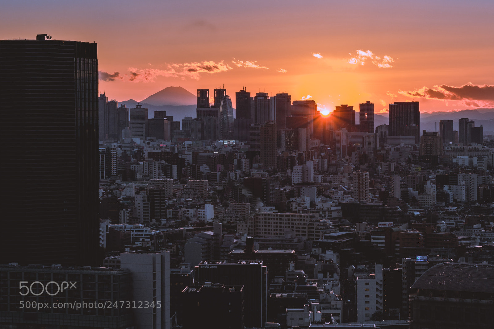 Nikon D7200 sample photo. Shinjuku by sunset fuji photography