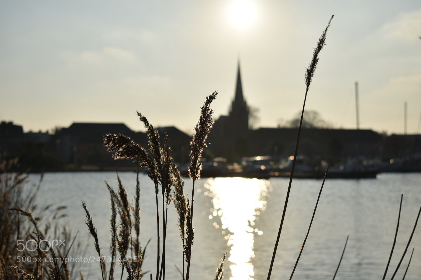 Nikon D3400 sample photo. Sunset on carentan's harbour photography