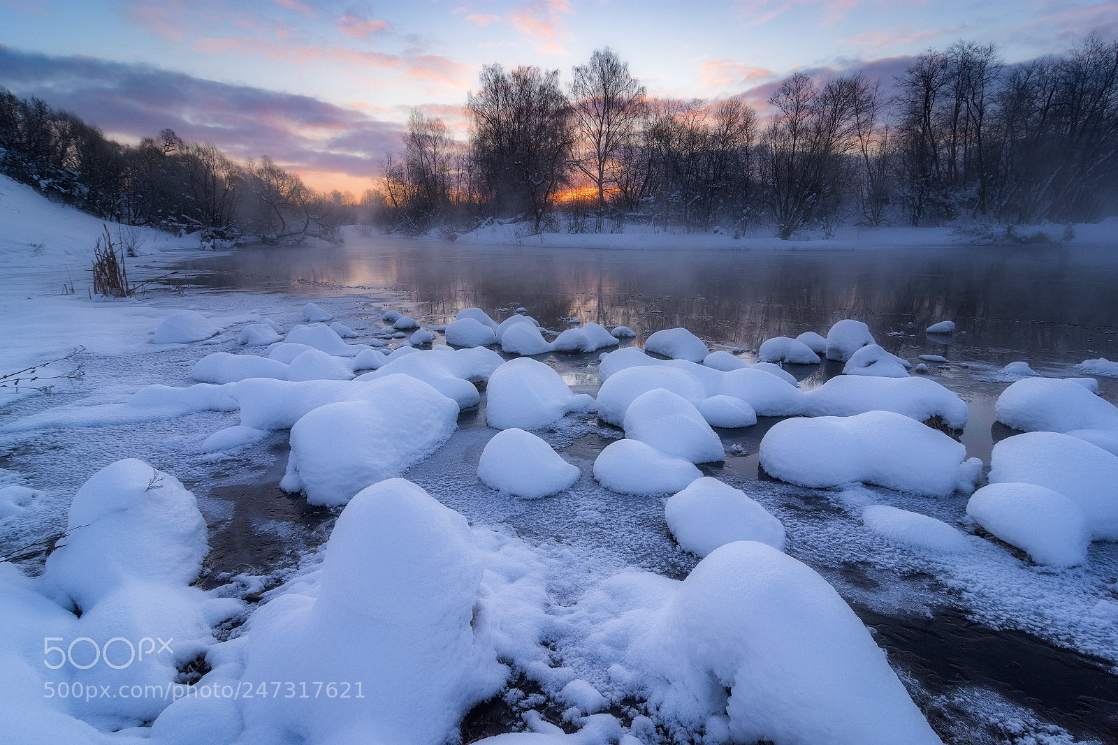 Nikon D7200 sample photo. Winter river photography