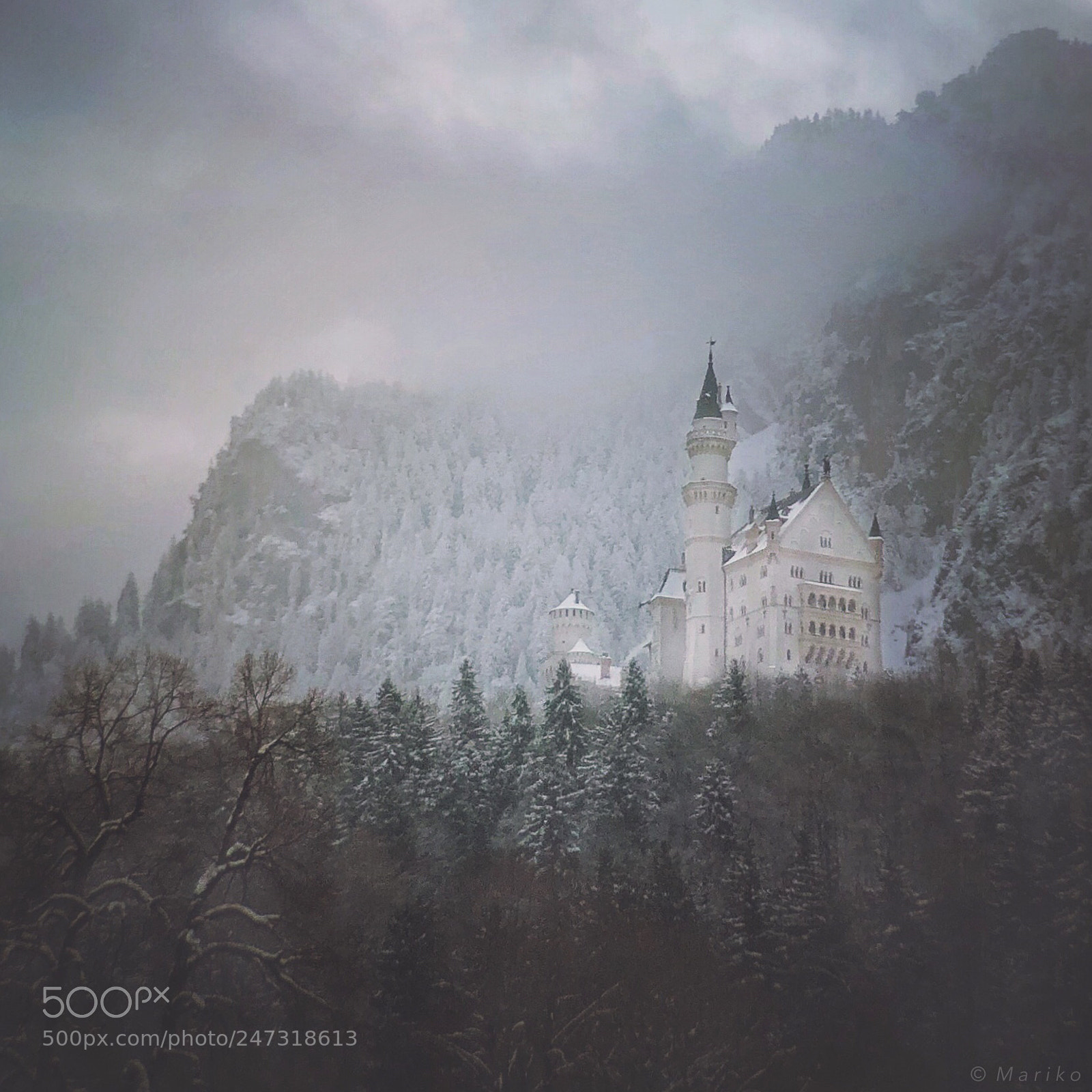 Apple iPhone X sample photo. Neuschwanstein castle photography