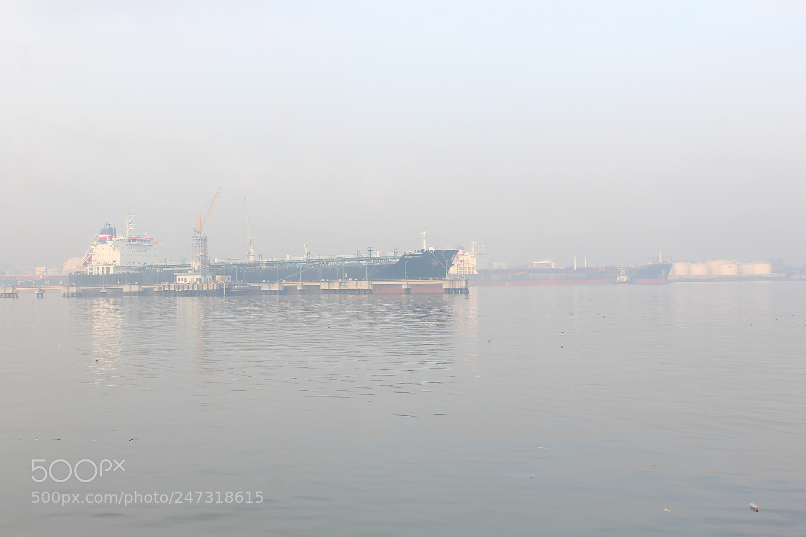 Canon EF-S 18-55mm F3.5-5.6 III sample photo. Ship in foggy lagos photography