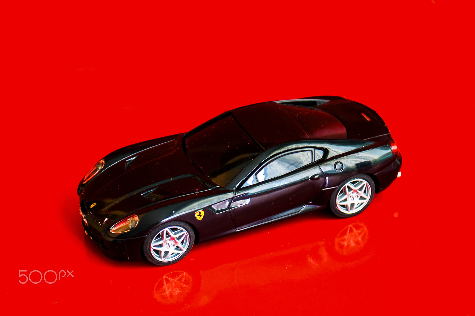 Nikon D100 sample photo. Black ferrari car photography