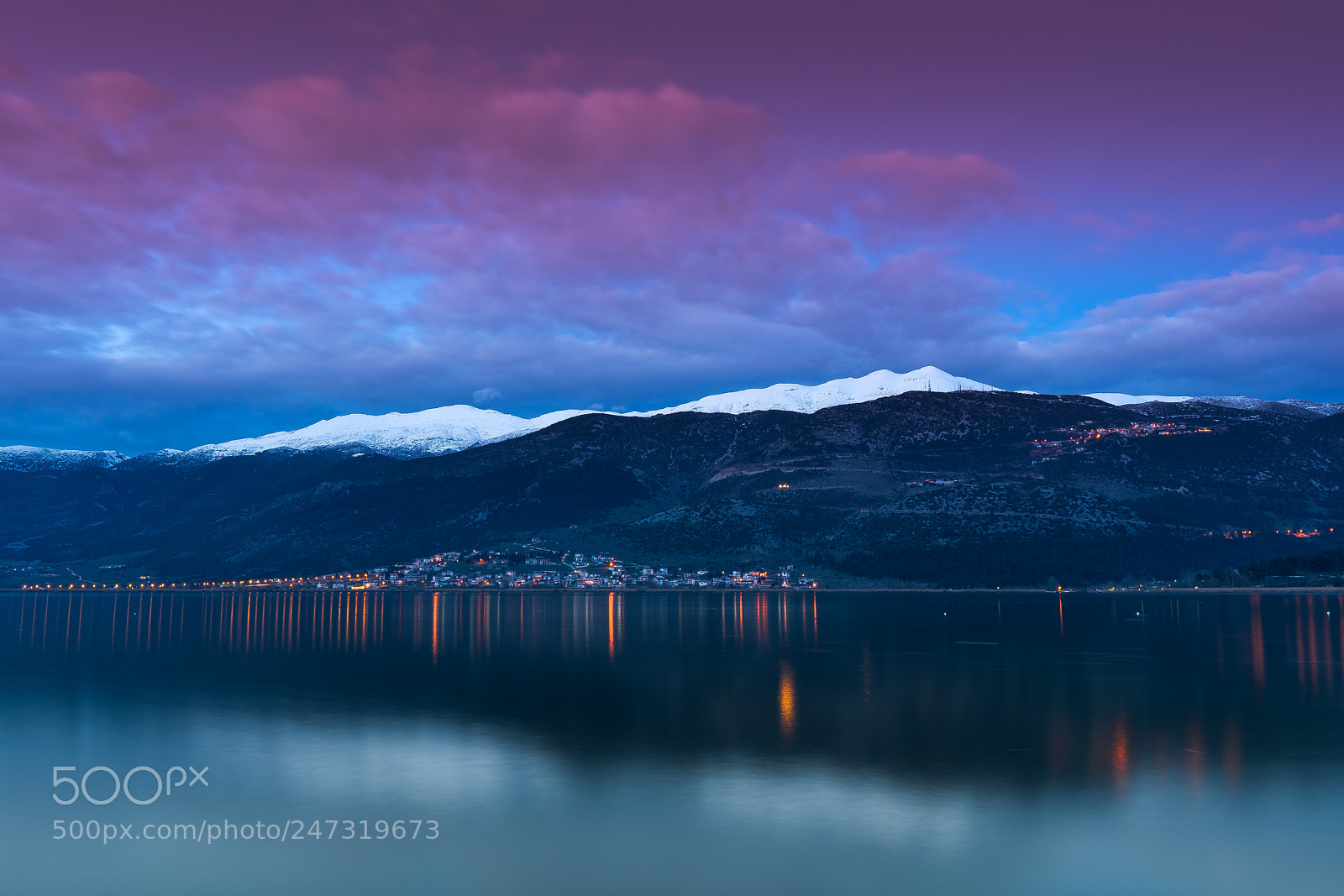 Sony a6300 sample photo. Sunset at ioannina lake photography