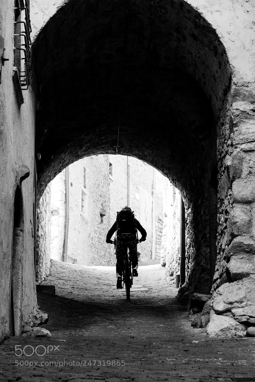 Sony a6300 sample photo. Biker tunnel photography