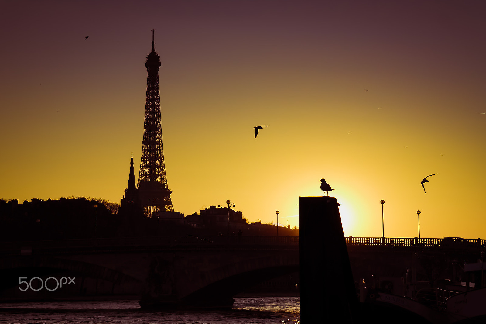 Samsung NX1100 sample photo. Sunset over pont des invalides in paris photography