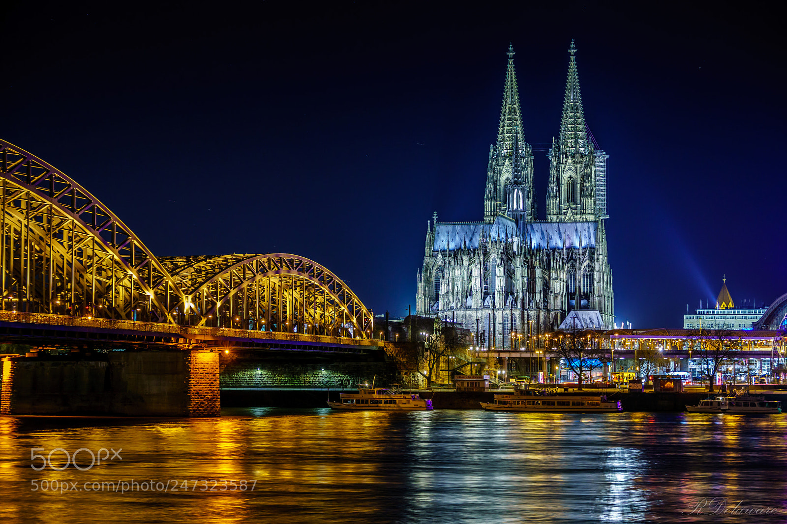 Sony ILCA-77M2 sample photo. Cologne catherdral at night photography
