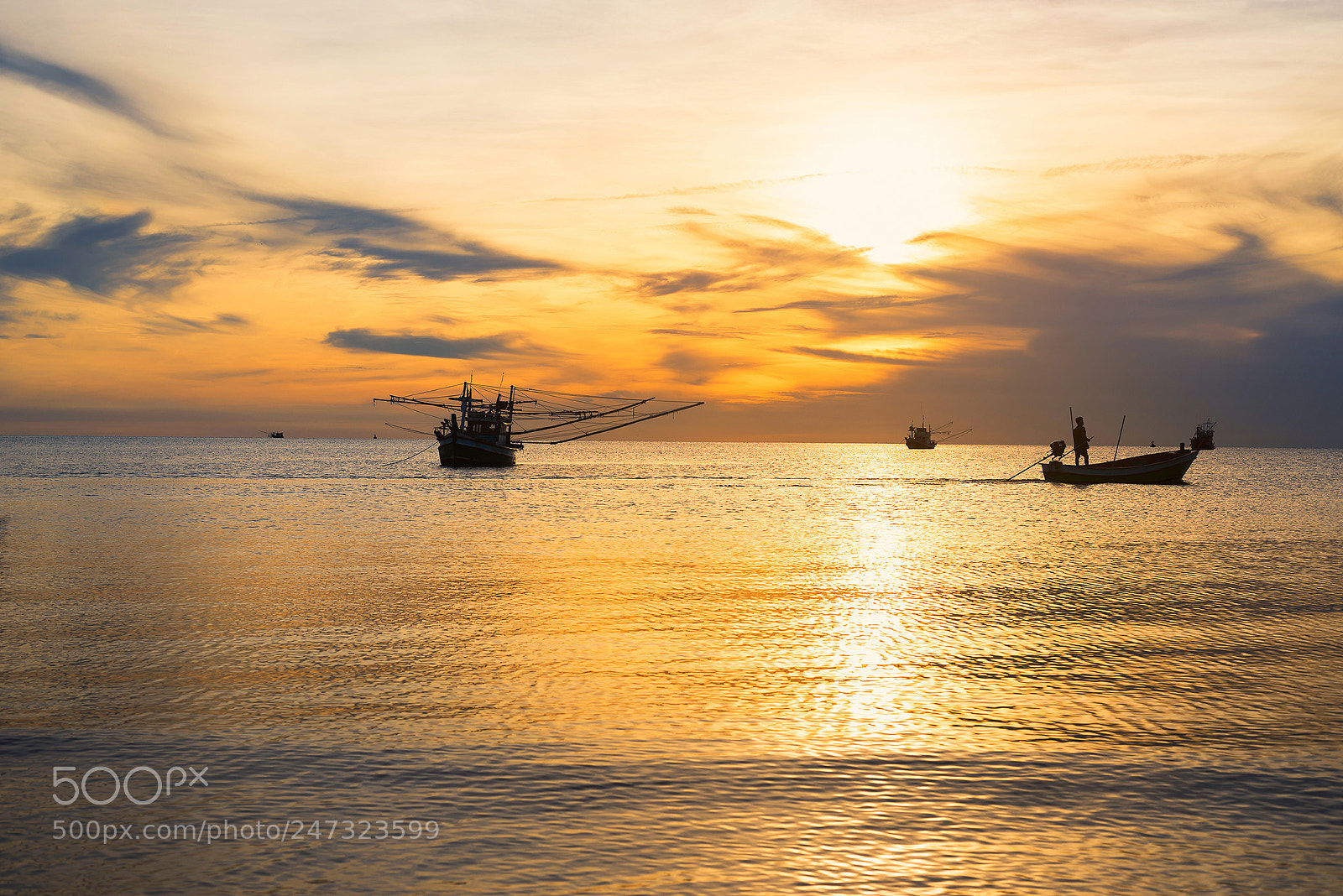 Nikon D600 sample photo. Silhouette of fishing boat photography