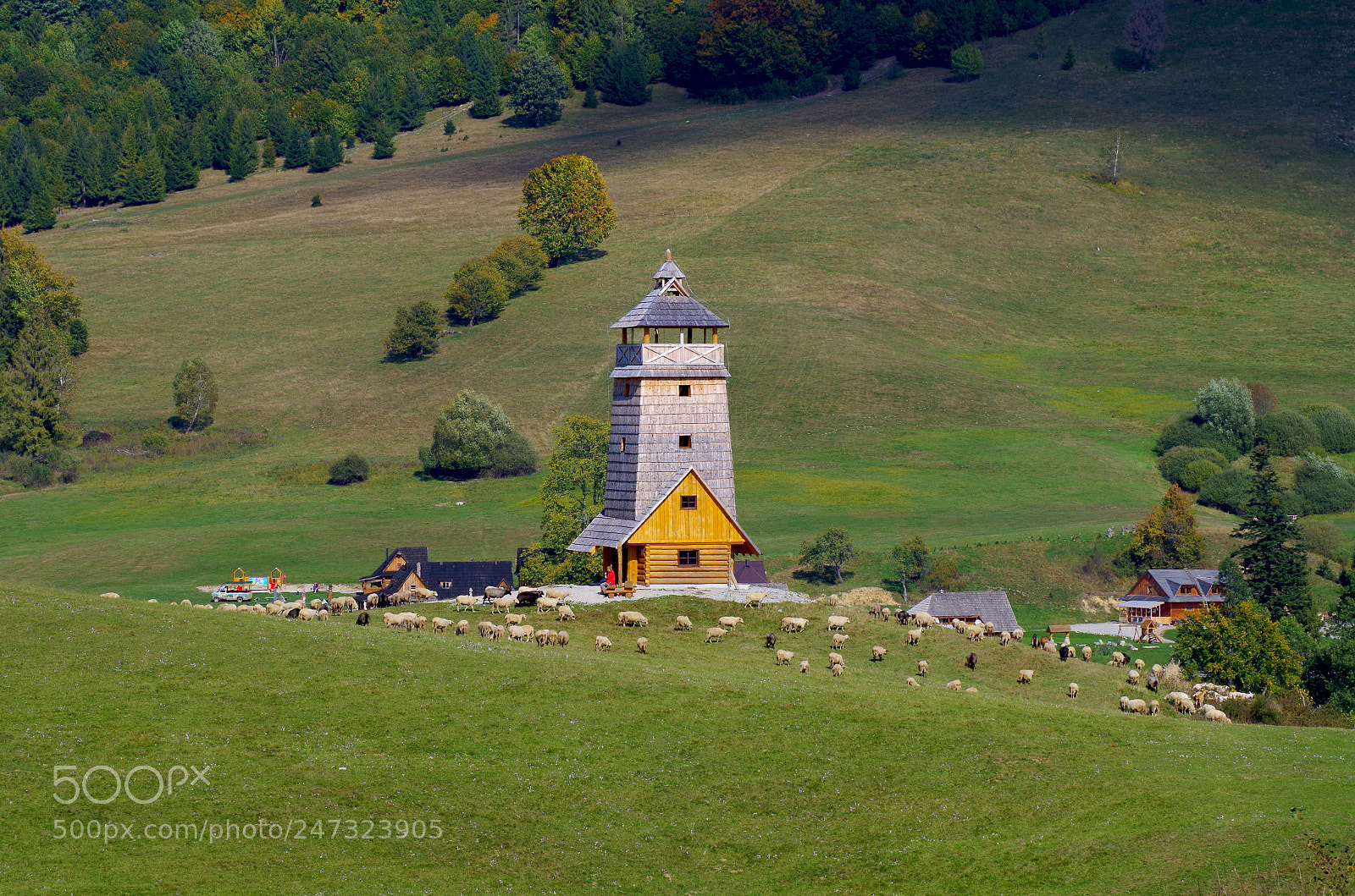 Pentax K-500 sample photo. Lookout tower in the photography