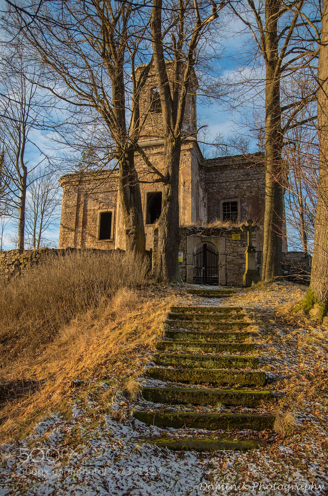 Pentax K-50 sample photo. Abandoned church photography