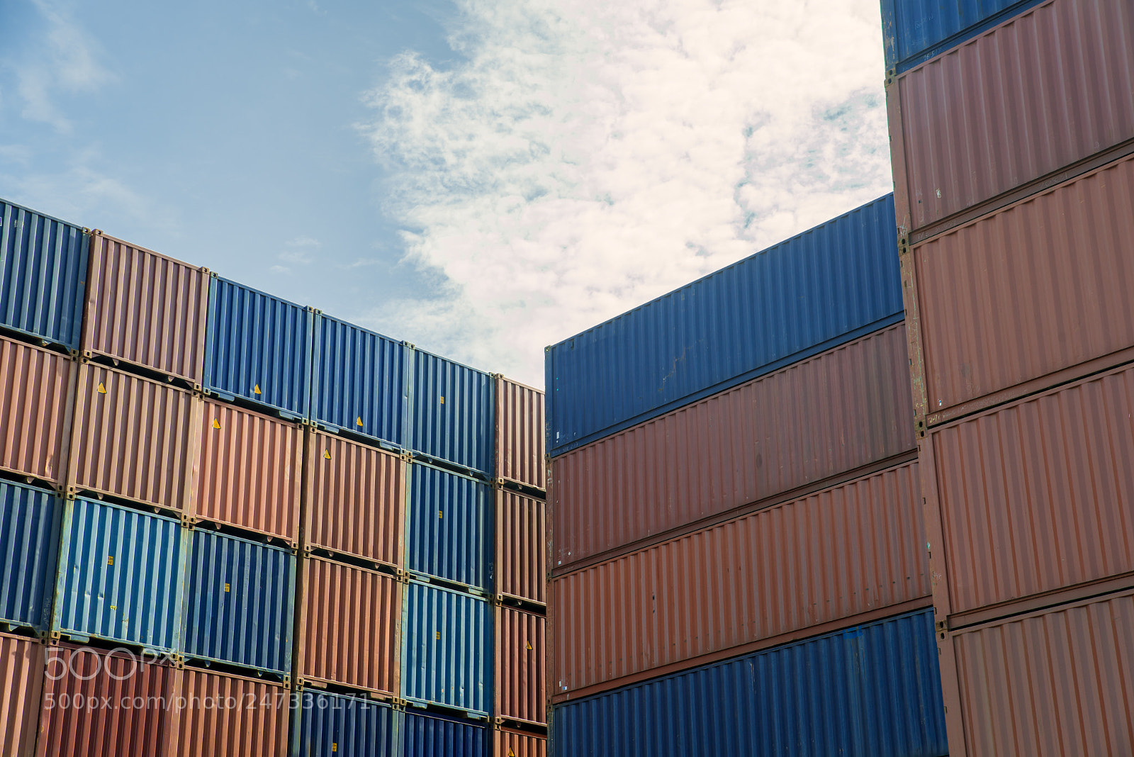 Nikon D800 sample photo. Stack of cargo containers photography