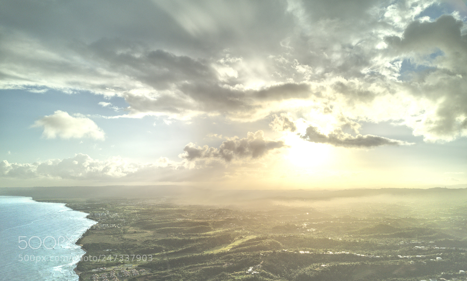 DJI FC220 sample photo. Sunrise over rincon photography