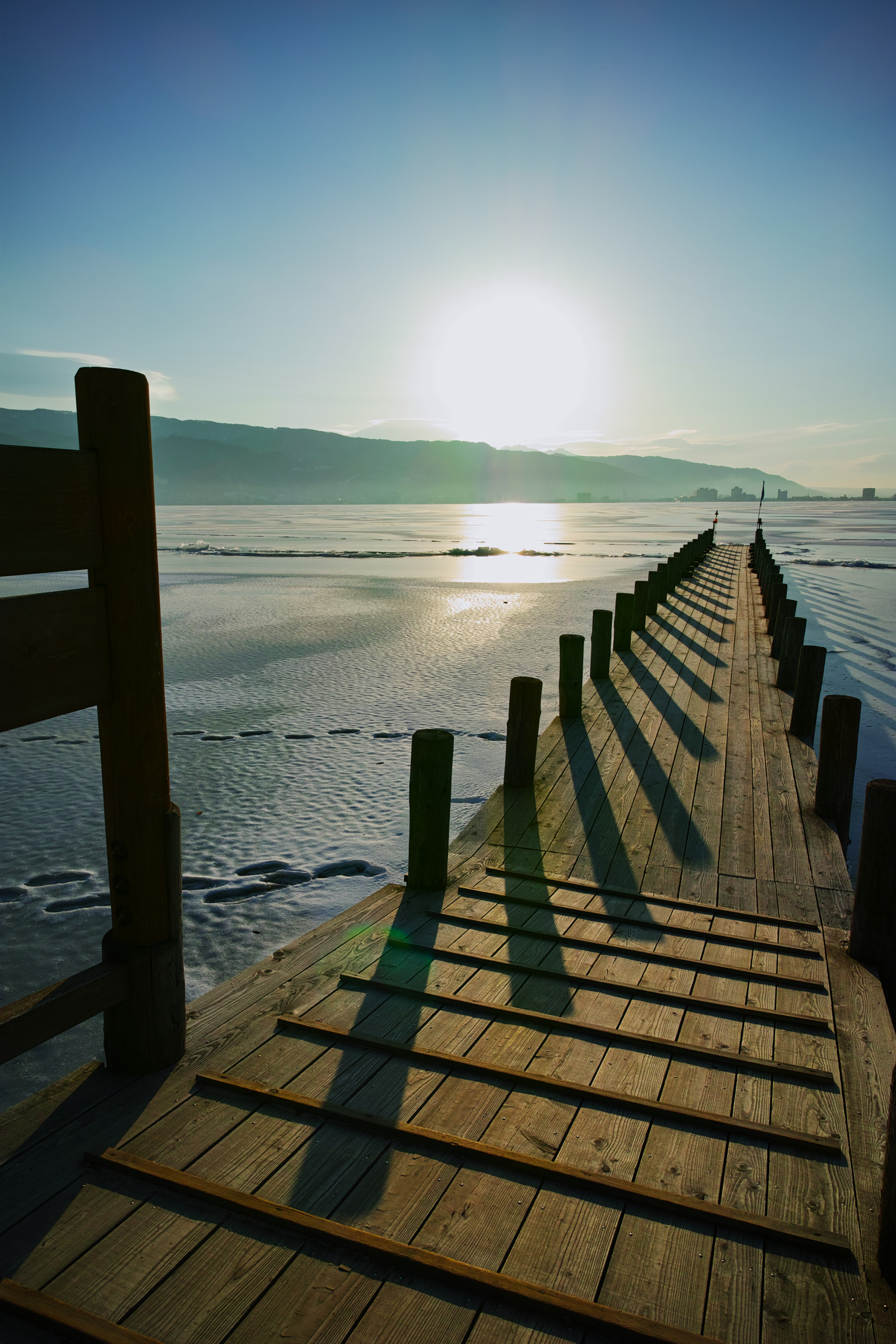 Sigma dp0 Quattro sample photo. Winter pier photography