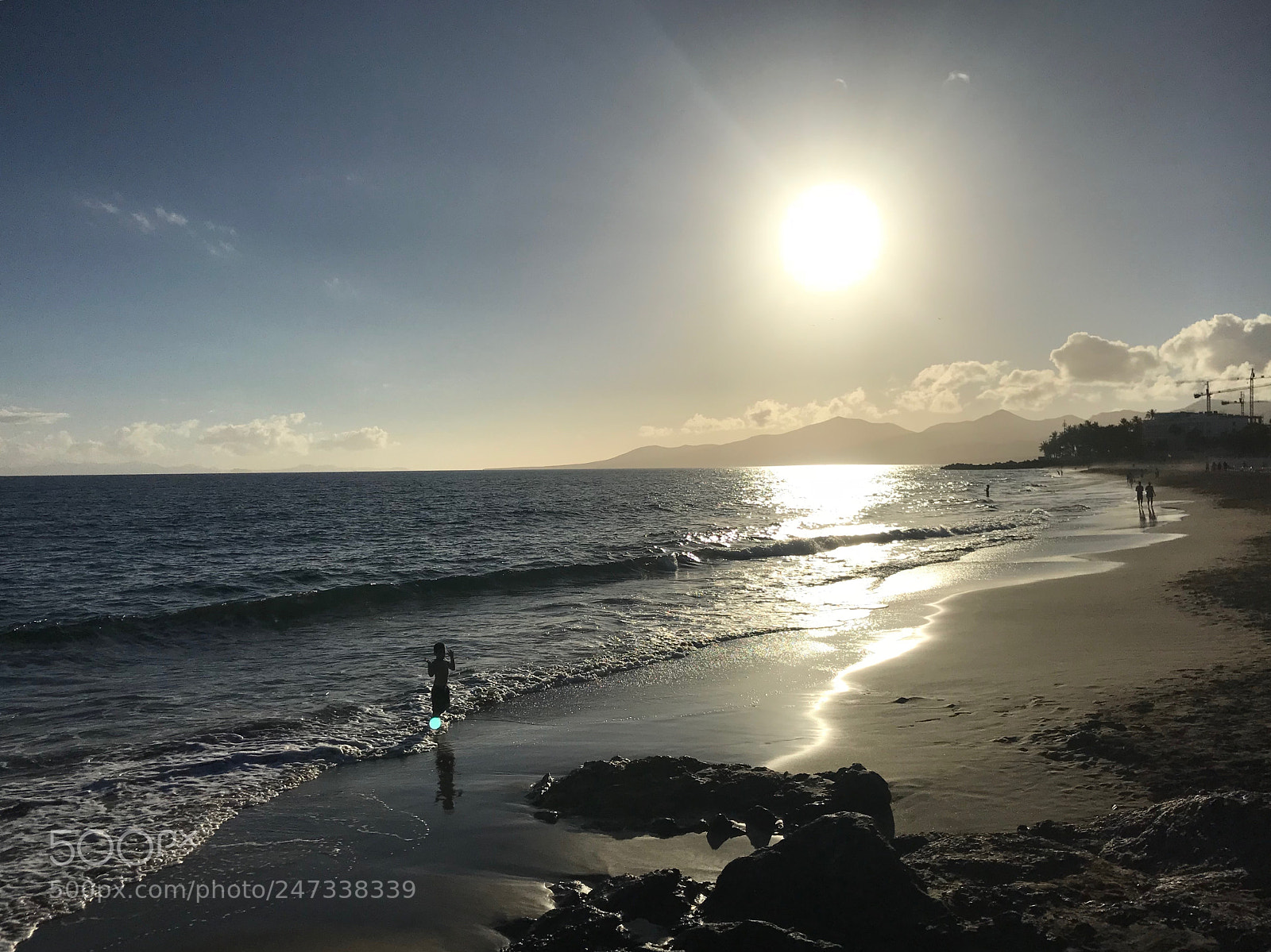 Apple iPhone 7 sample photo. Lanzarote beach sundown photography