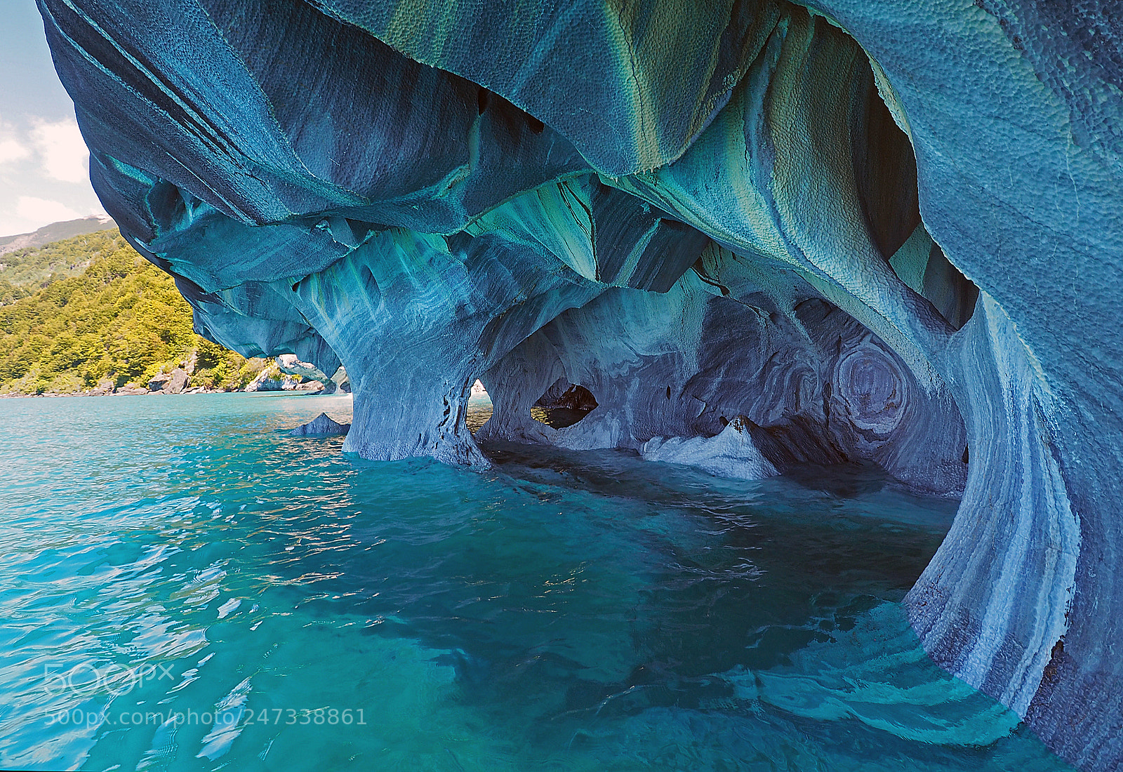 Olympus OM-D E-M1 sample photo. Marble caves inpatagonia photography