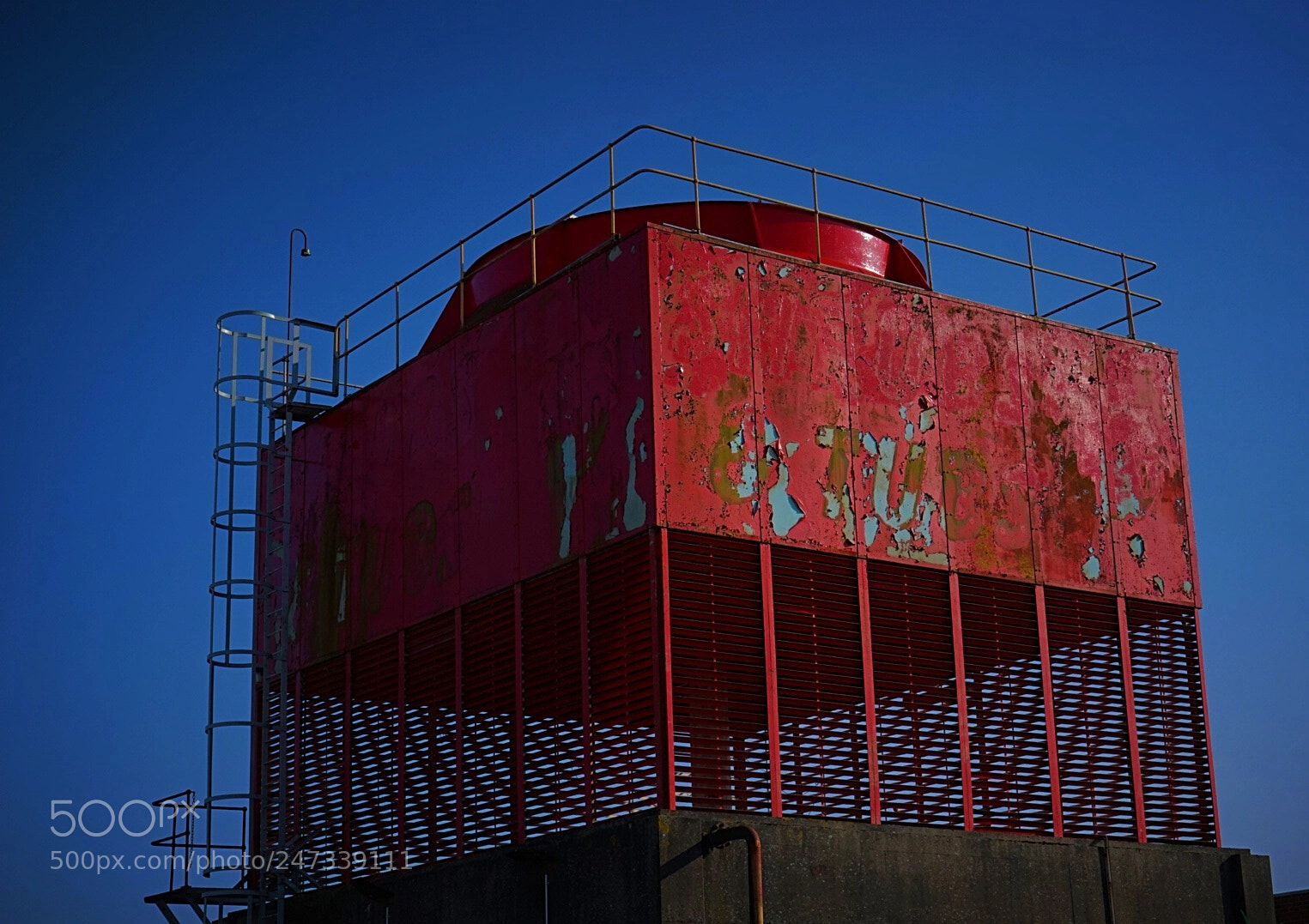Sony a7 sample photo. Water tower, rusted photography