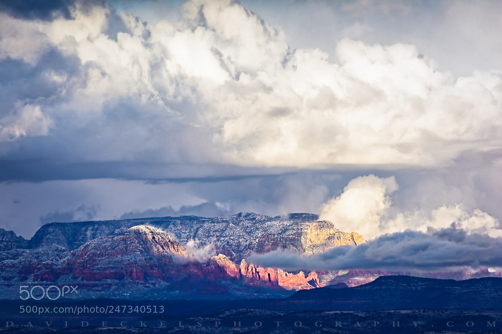 Nikon D7100 sample photo. Snow on sedona red photography