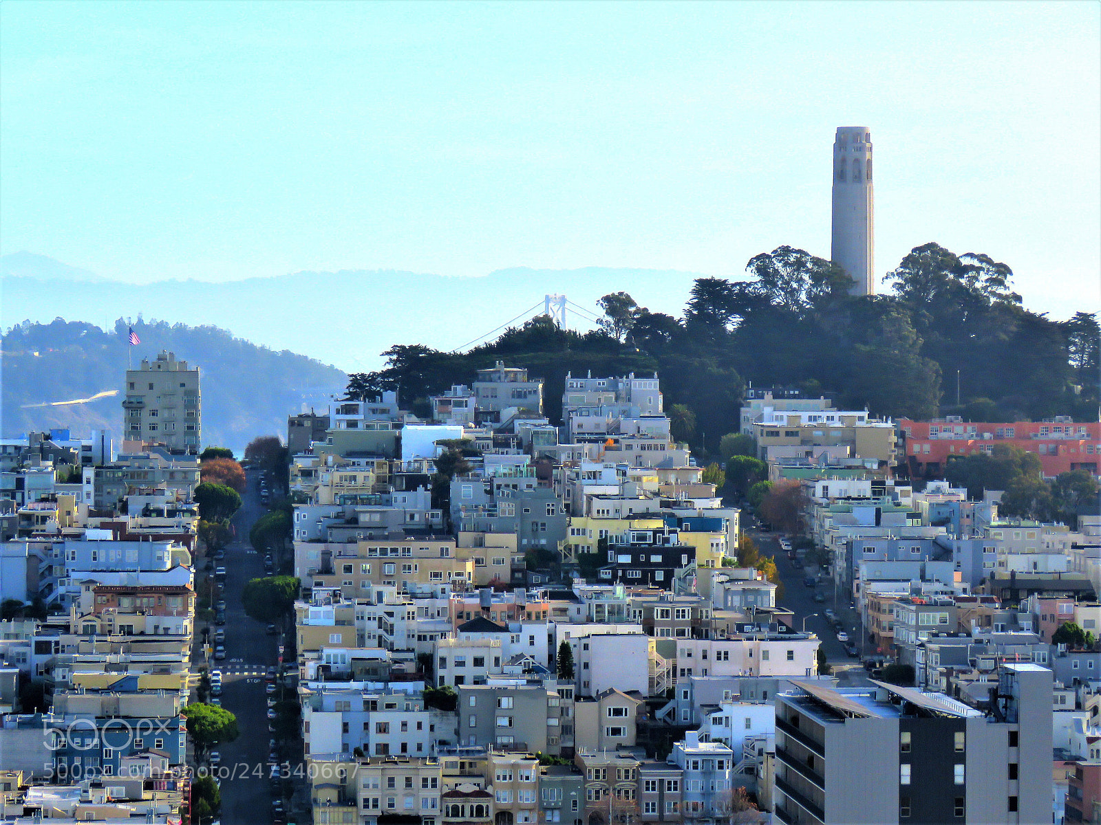 Canon PowerShot SX60 HS sample photo. Coit tower from lombard photography