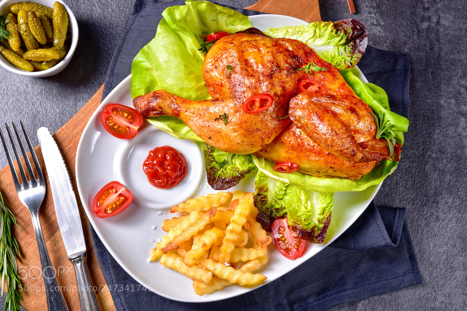 Nikon D810 sample photo. Fried chicken with chips photography