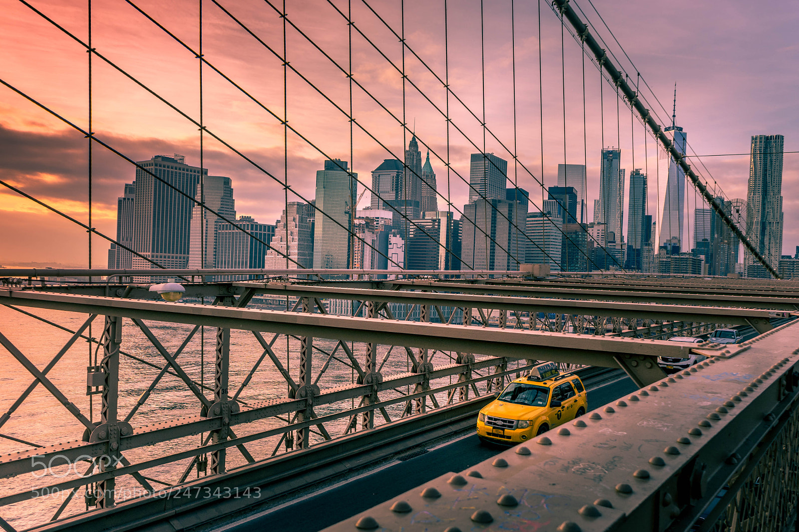 Sony a7 II sample photo. Bkln bdge sunset photography