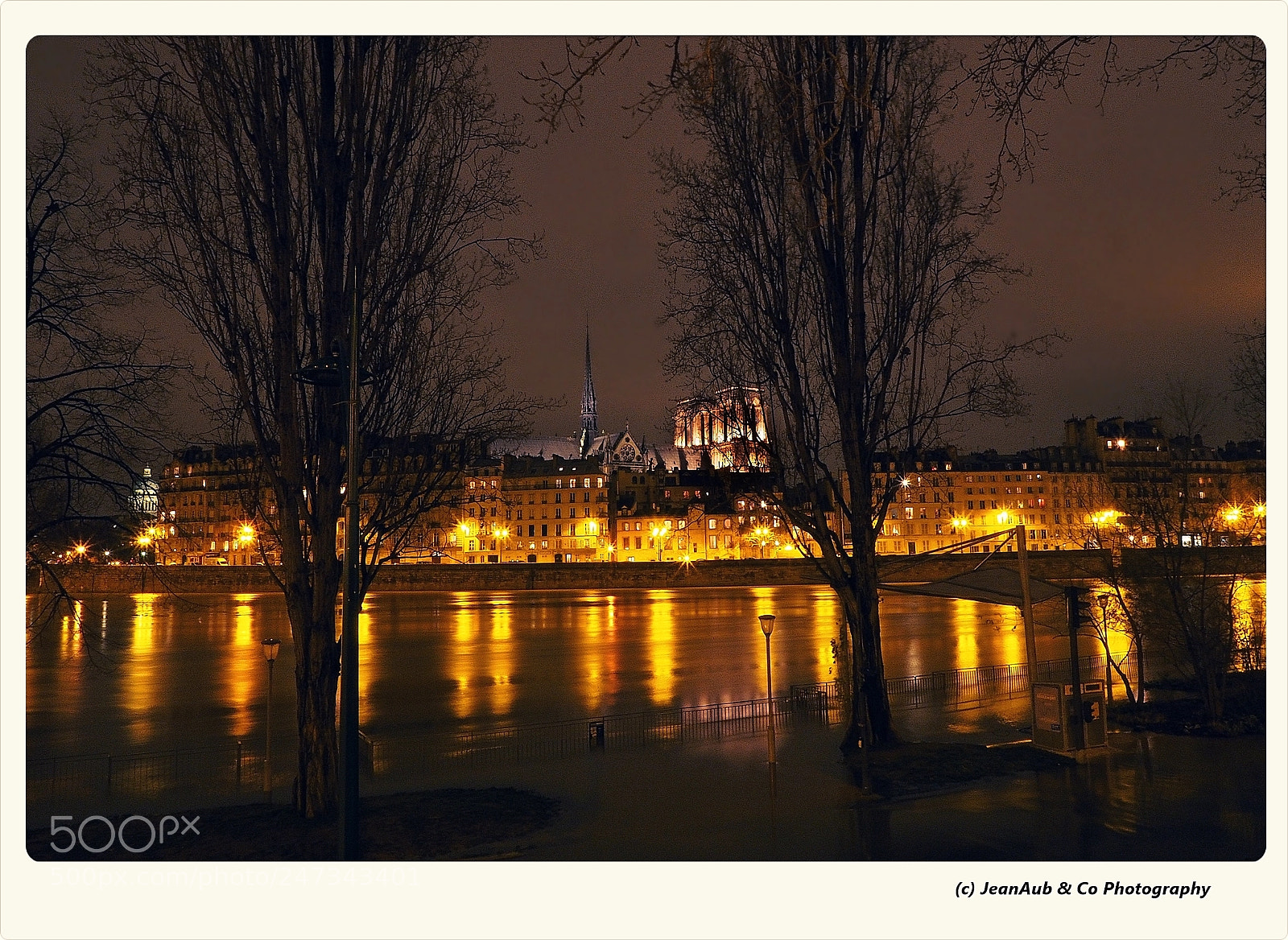 Olympus OM-D E-M5 II sample photo. Notre dame by night photography