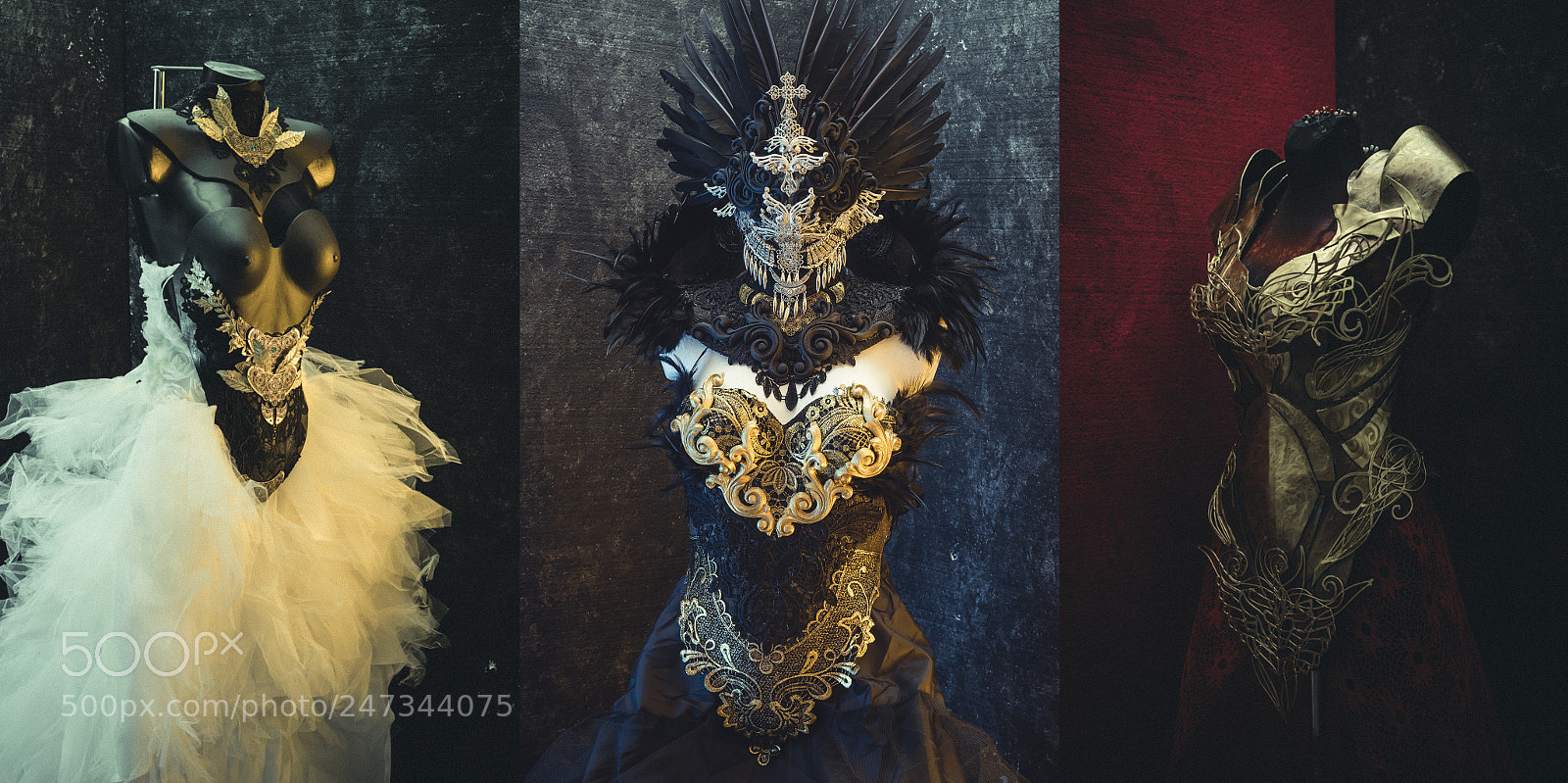 Sony a7 sample photo. Gothic style handmade dress photography