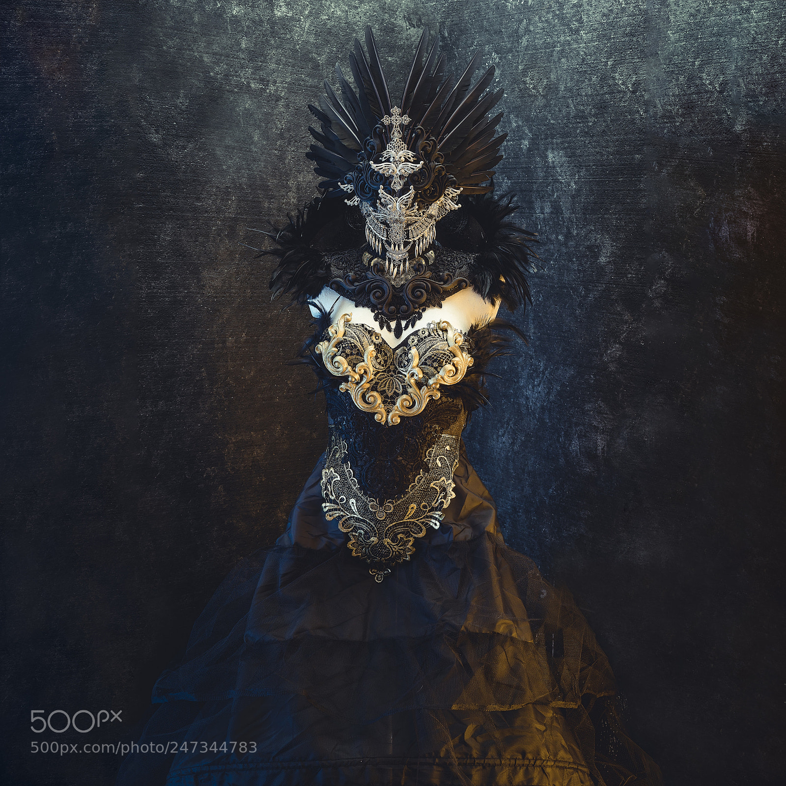 Sony a7 sample photo. Gothic style handmade dress photography