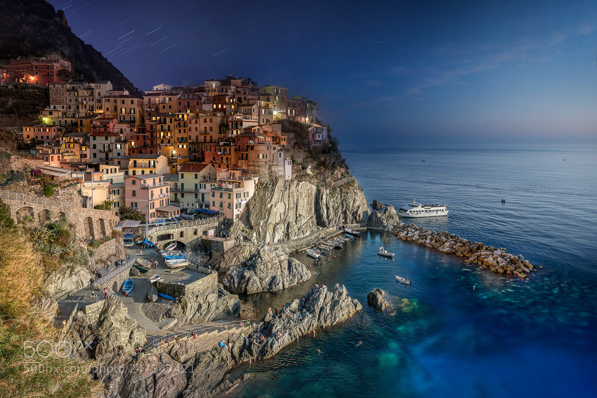Nikon D800 sample photo. Manarola day to night photography