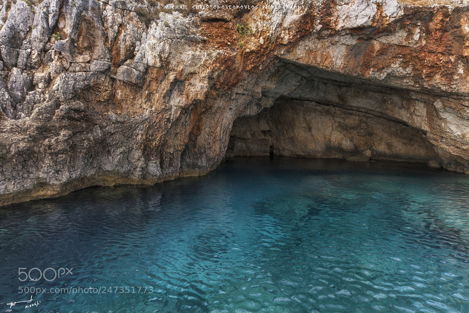 Nikon D810 sample photo. Blue caves (greece) photography