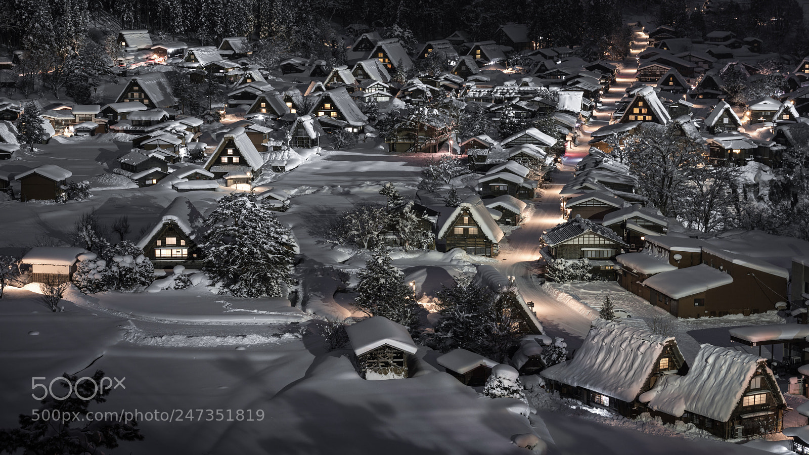 Sony a7R II sample photo. Night of the village photography