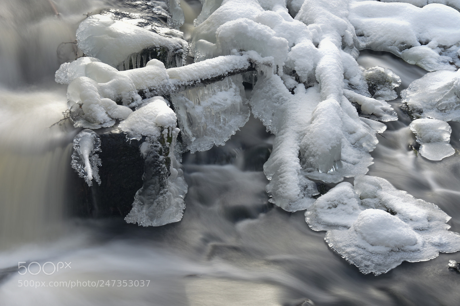 Nikon D7200 sample photo. Winter rapids photography