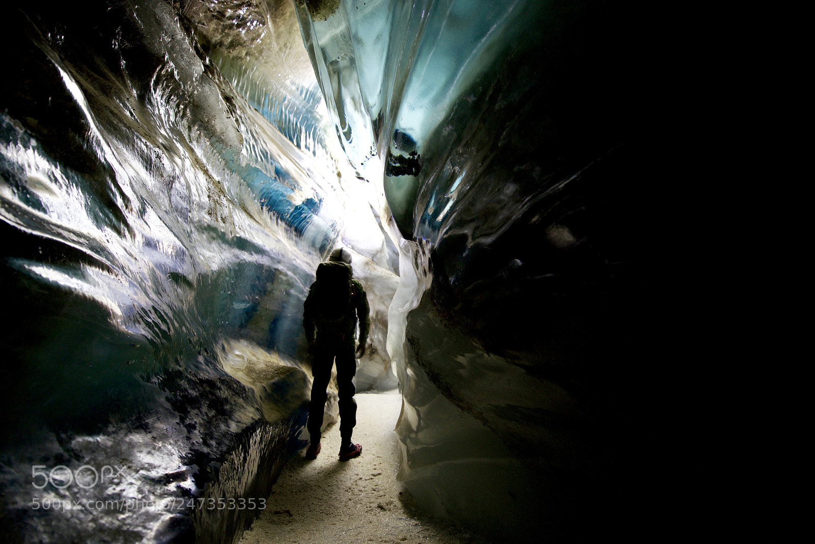 Nikon D810 sample photo. Under a glacier where photography