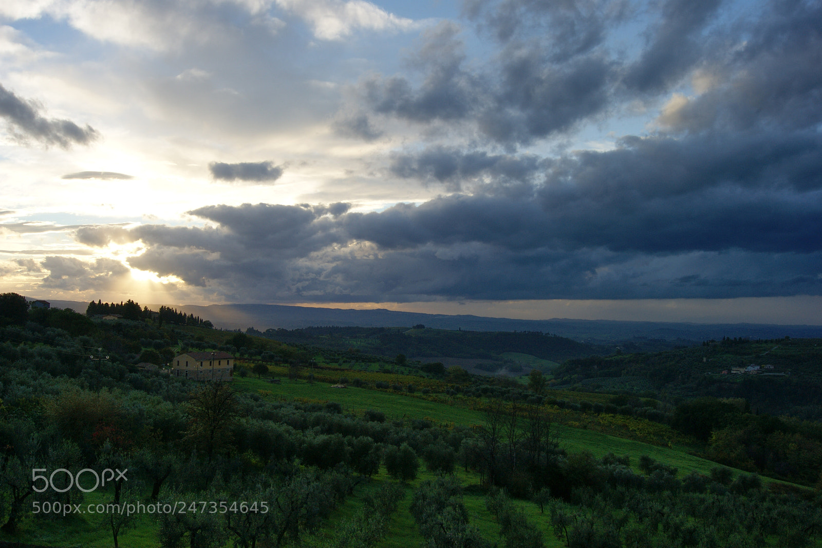 Sony Alpha DSLR-A390 sample photo. Great sunset in tuscany photography