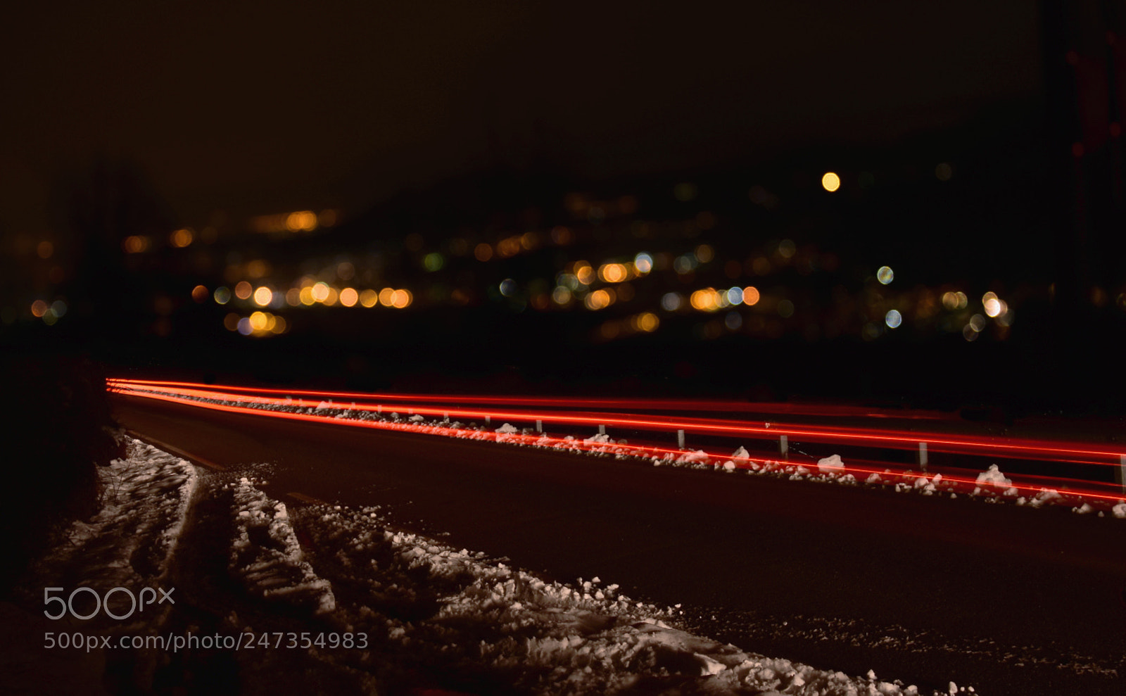 Nikon D3400 sample photo. Light trail car photography