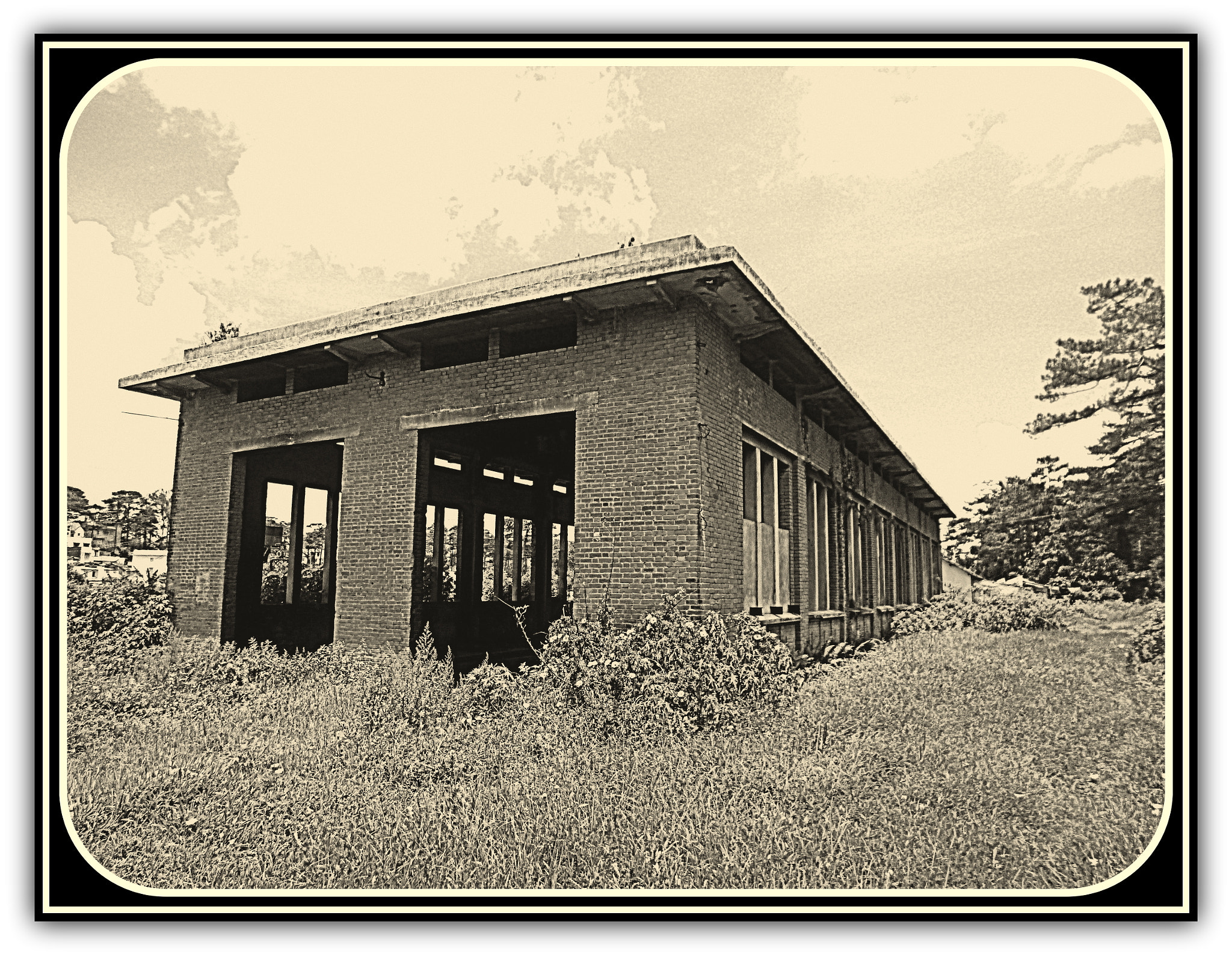Panasonic DMC-FS40 sample photo. Villa fr dl n&b () photography