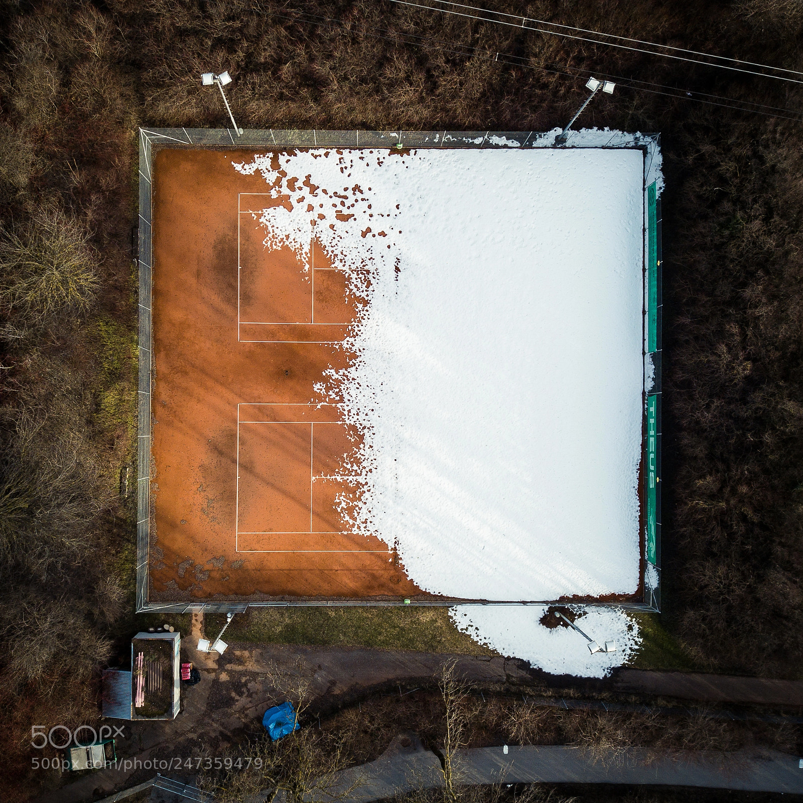 DJI FC220 sample photo. Tennis court photography