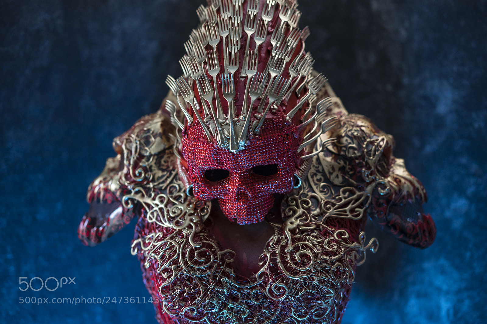 Sony a7 sample photo. Halloween, red skull of photography