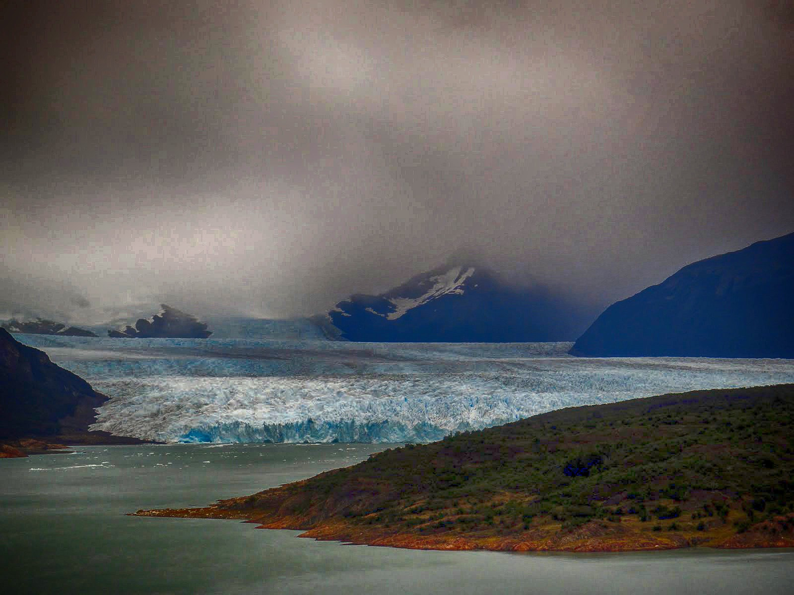 Sony Cyber-shot DSC-TX5 sample photo. Glacier perrito moreno  fog photography