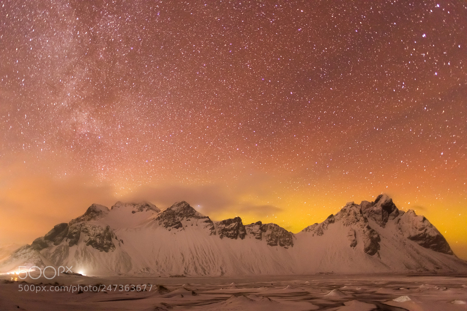 Nikon D850 sample photo. Stars above vestrahorn photography