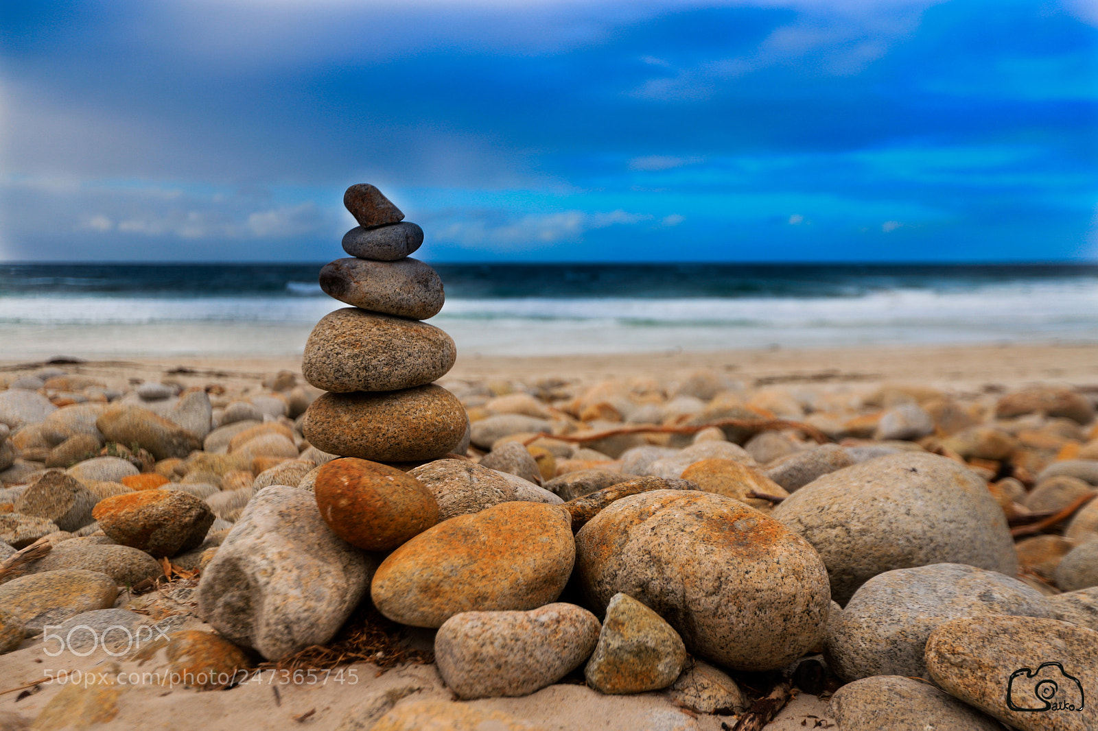 Canon EOS 6D Mark II sample photo. Pebble stack photography