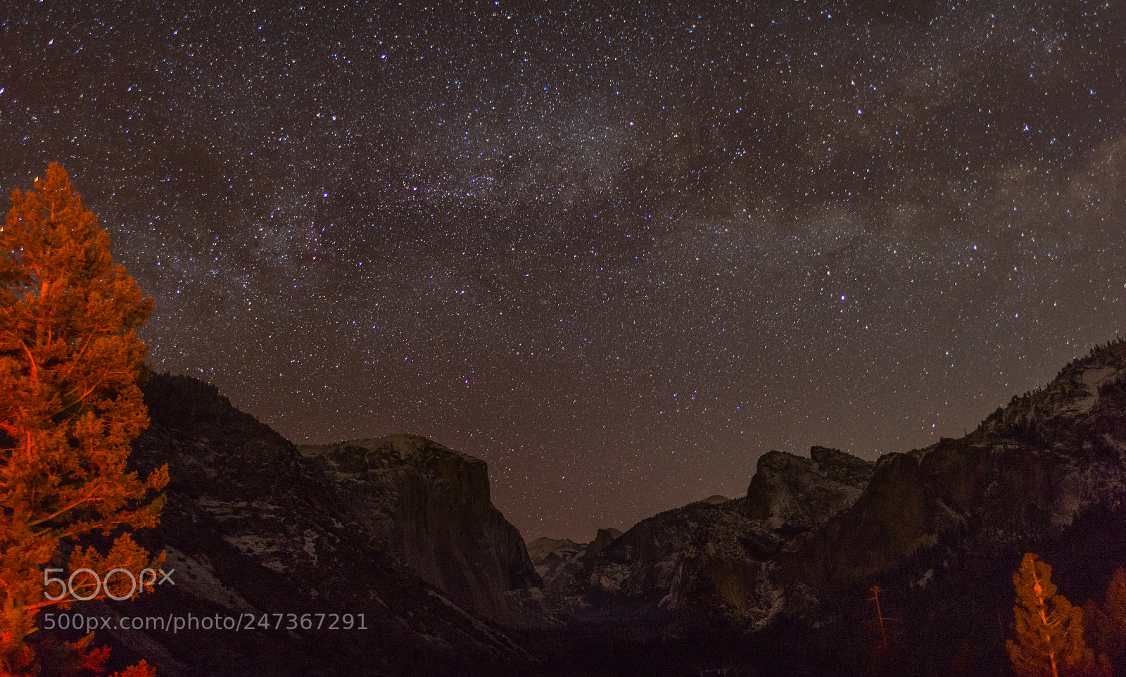 Nikon D810 sample photo. Milky way yosemite valley photography