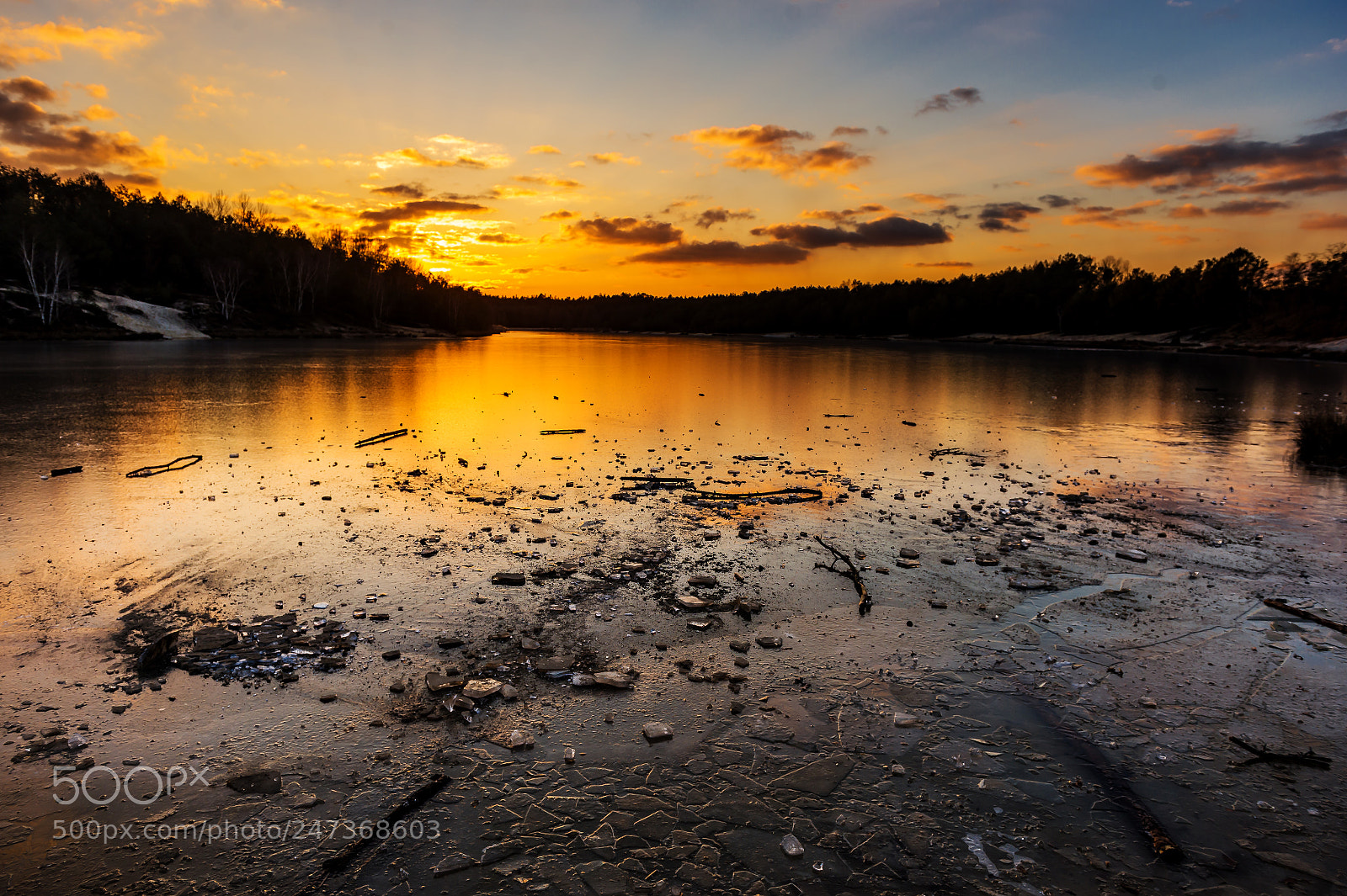 Nikon D4 sample photo. Frozen lake at hennersburg photography