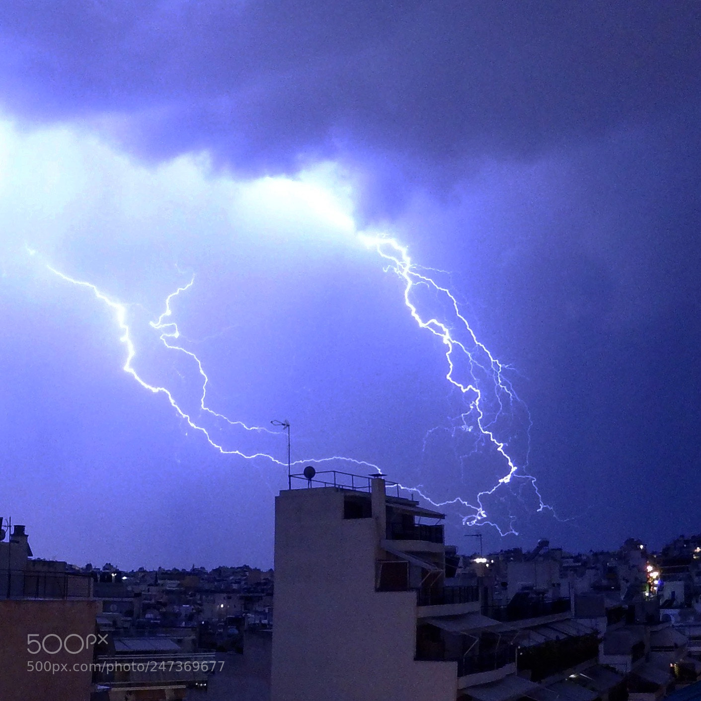 GoPro HERO4 Silver sample photo. Thunderstorm athens greece photography