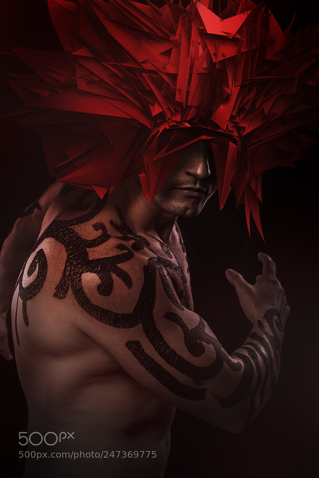 Canon EOS 7D sample photo. Warrior covered with tribal photography