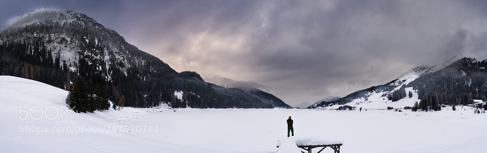 Sony a7 II sample photo. Davos pano winter photography