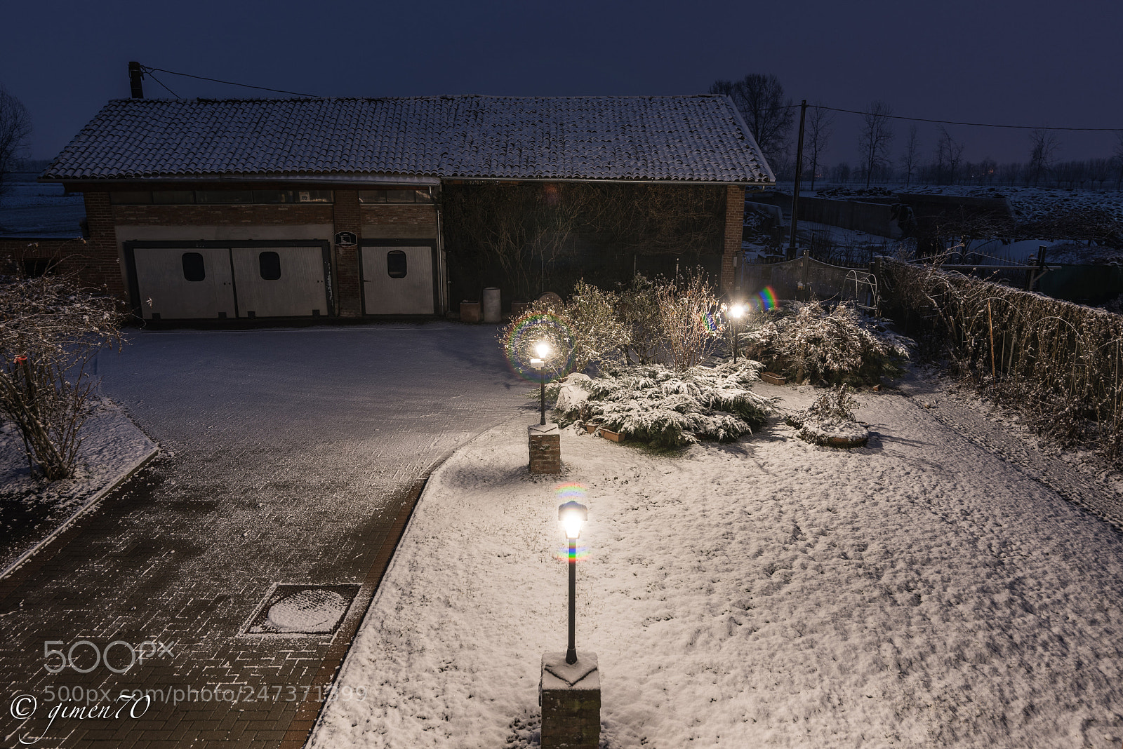 Nikon D810 sample photo. Cortile innevato photography